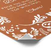 Cielito Lindo Mexicaans Baby shower Mom-osa Bar Poster (Hoek)