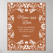 Cielito Lindo Mexicaans Baby shower Mom-osa Bar Poster (Voorkant)