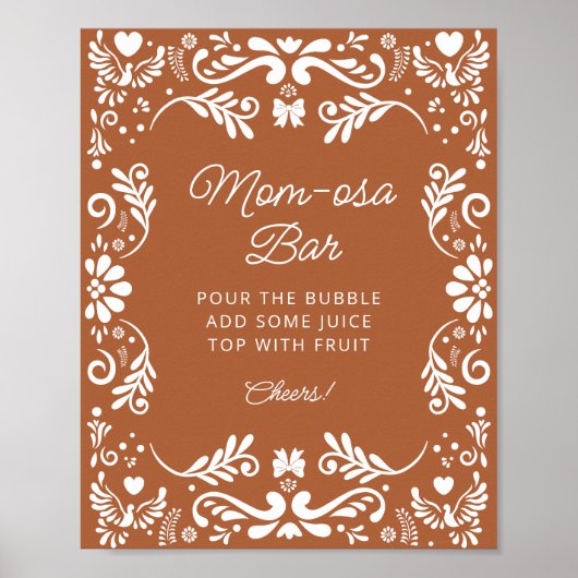 Cielito Lindo Mexicaans Baby shower Mom-osa Bar Poster (Voorkant)