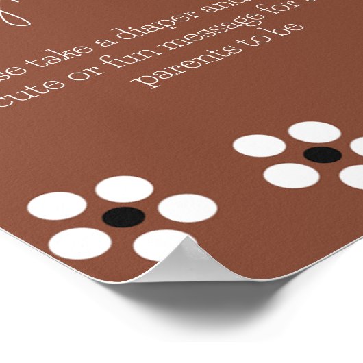 Cielito Lindo Mexicaans Baby shower Spel Luier Poster (Hoek)