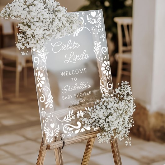 Cielito Lindo Mexicaans Baby shower Welkom Acryl Bord