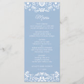 Cielito Lindo Mexicaans Blauw Baby shower Menu (Voorkant)