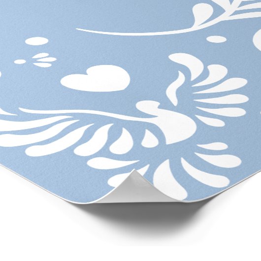 Cielito Lindo Mexicaans Blauw Baby shower Welkom Poster (Hoek)