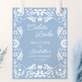 Cielito Lindo Mexicaans Blauw Baby shower Welkom Poster