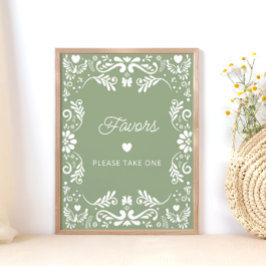 Cielito Lindo Mexicaanse Baby shower Favors Poster