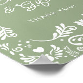 Cielito Lindo Mexicaanse Baby shower Kaarten en ge Poster (Hoek)