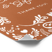 Cielito Lindo Mexicaanse Baby shower Kaarten en ge Poster (Hoek)