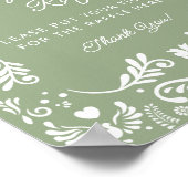 Cielito Lindo Mexicaanse Baby shower Luier Raffle Poster (Hoek)