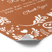 Cielito Lindo Mexicaanse Baby shower Luier Raffle Poster (Hoek)