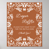 Cielito Lindo Mexicaanse Baby shower Luier Raffle Poster (Voorkant)