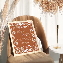 Cielito Lindo Mexicaanse Baby shower Luier Raffle Poster