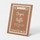 Cielito Lindo Mexicaanse Baby Shower Luierspel Reclamebord Met Voetstuk (Voorkant)