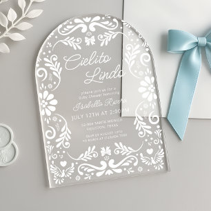 Cielito Lindo Mexicaanse Cute Baby Shower Acryl Uitnodigingen