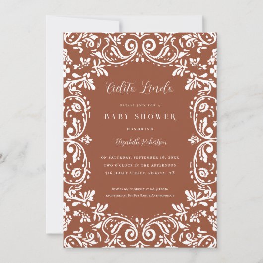 Cielito Lindo Mexicaanse Papel Picado Talavera Kaart (Voorkant)