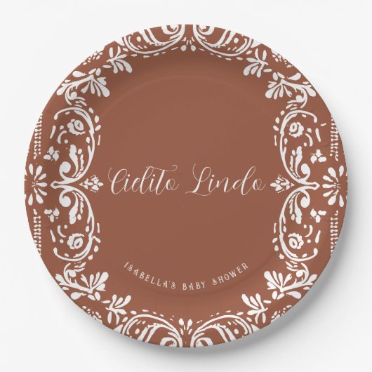 Cielito Lindo Mexicaanse Papel Picado Talavera Papieren Bordje (Voorkant)