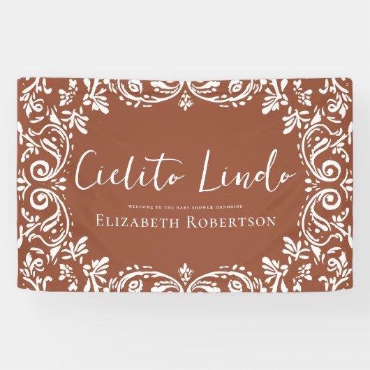 Cielito Lindo Mexicaanse Papel Picado Talavera Spandoek (Horizontaal)