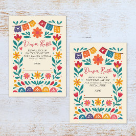 Cielito Lindo Mexican Baby Shower Diaper Raffle Informatiekaartje