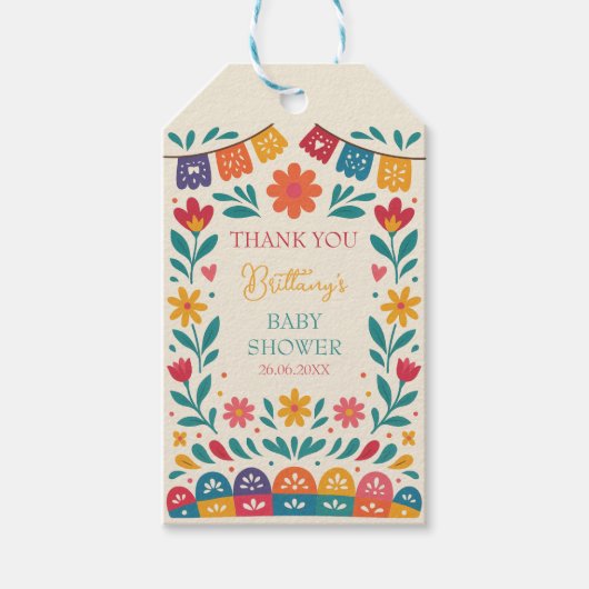 Cielito Lindo Mexican Baby Shower Fiesta Cadeaulabel (Voorkant)