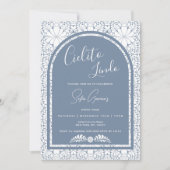 Cielito Lindo Mexican Blue Folk Art Invitation Feestdagenkaart (Voorkant)