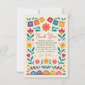 Cielito Lindo Mexican Colorful Baby Shower Bedankkaart (Voorkant)