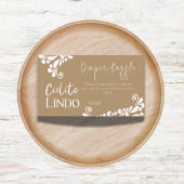 Cielito Lindo Mexican Fiesta Baby shower Luier Informatiekaartje