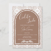 Cielito Lindo Mexican Folk Art Clay Brown Invite Feestdagenkaart (Voorkant)