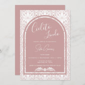 Cielito Lindo Mexican Folk Art Pink Invitation Feestdagenkaart (Voorkant / Achterkant)