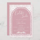 Cielito Lindo Mexican Folk Art Pink Invitation Feestdagenkaart (Voorkant / Achterkant)