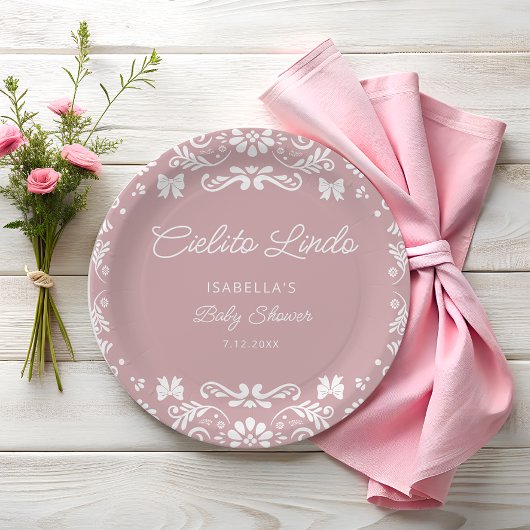 Cielito Lindo Mexican Girl Baby shower Papieren Bordje