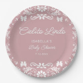Cielito Lindo Mexican Girl Baby shower Papieren Bordje (Voorkant)