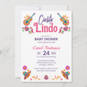 Cielito Lindo Mexican Guitar Talavera Baby shower Kaart (Voorkant)