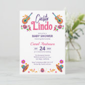 Cielito Lindo Mexican Guitar Talavera Baby shower Kaart (Staand voorkant)