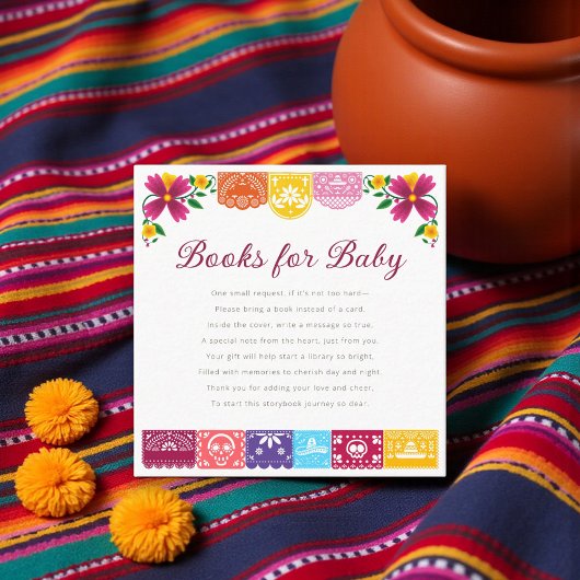 Cielito Lindo Mexican Papel Picado Folk Art Fiesta Informatiekaartje