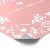 Cielito Lindo Mexican Pink Baby shower Favors Poster (Hoek)