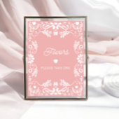 Cielito Lindo Mexican Pink Baby shower Favors Poster