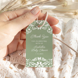 Cielito Lindo Mexican Sage Baby shower Bedankt Cadeaulabel