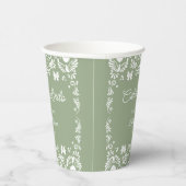 Cielito Lindo Mexican Sage Green Baby shower Papieren Bekers (Rechts)