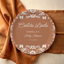 Cielito Lindo Mexican Terracotta Baby shower Papieren Bordje