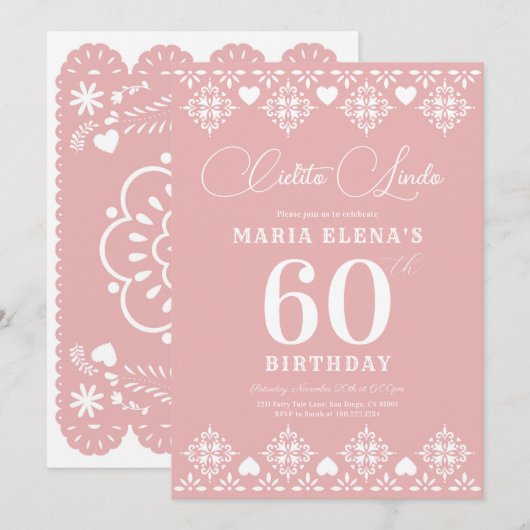 Cielito Lindo Mijlpaal Verjaardagsfeest Uitnodigin Kaart (Voorkant / Achterkant)