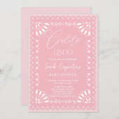 Cielito Lindo Papel Piado Baby shower Meisje Kaart (Voorkant / Achterkant)