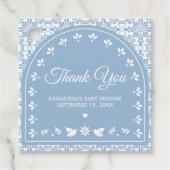Cielito Lindo Papel Picado Baby Shower Bedankjes Labels (Voorkant)