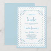 Cielito Lindo Papel Picado Baby shower Boy Kaart (Voorkant / Achterkant)