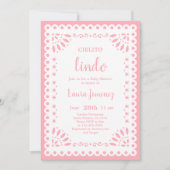 Cielito Lindo Papel Picado Baby shower Meisje Kaart (Voorkant)