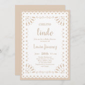 Cielito Lindo Papel Picado Baby shower Neutral Kaart (Voorkant / Achterkant)
