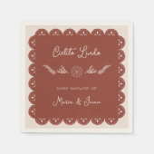 Cielito Lindo Papel Picado Baby shower Servet (Voorkant)