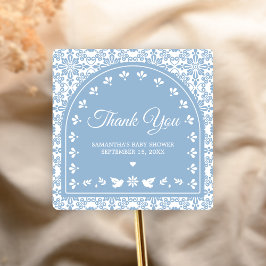 Cielito Lindo Papel Picado Baby Shower Vierkante Sticker