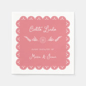 Cielito Lindo Papel Picado Meisje Baby shower Servet (Voorkant)
