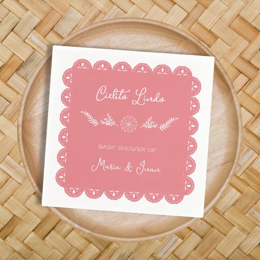 Cielito Lindo Papel Picado Meisje Baby shower Servet