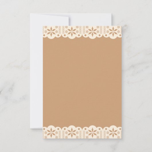 Cielito Lindo Papel Picado Neutraal Baby shower Bedankkaart (Achterkant)