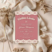 Cielito Lindo Papel Picado Roze Meisje Baby shower Kaart